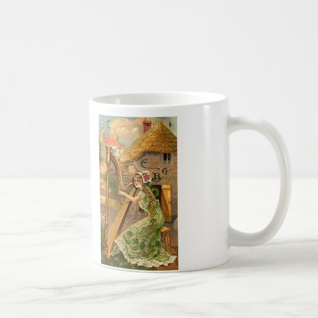 Taza De Café Erin va mujer de la arpa de Bragh (Derecha)