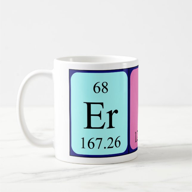 Taza De Café Eris nombre de tabla periódica mug (Izquierda)