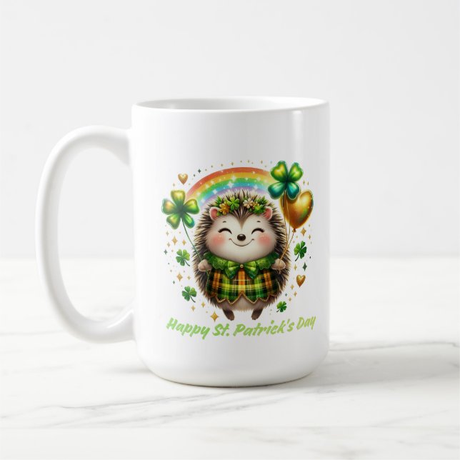 Taza De Café Erizo Afortunado Delicia Arcoíris (Izquierda)