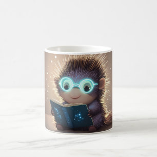 Taza De Café erizo antropomórfico lindo, con luces