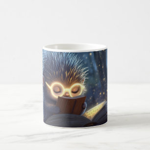 Taza De Café erizo antropomórfico lindo, con luz