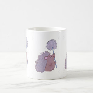 Taza De Café Erizo con Diente de León Encantadora Naturaleza