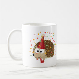 Taza De Café Erizo de fiesta con confeti