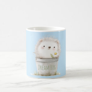Taza De Café Erizo de jardín con flor de margarita