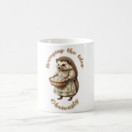 Taza De Café Erizo Divertido Trayendo las Piezas de Mahjong