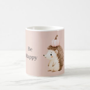 Taza De Café Erizo Feliz Calabaza Rosa