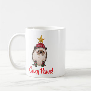 Taza De Café Erizo festivo con sombrero de estrella