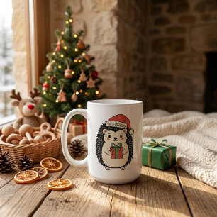 Taza De Café Erizo Lindo Feliz Navidad