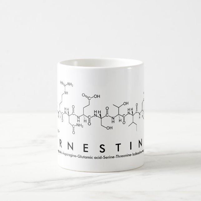 Taza De Café Ernestina peptide nombre mug (Centro)