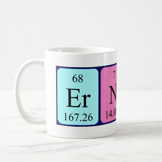 Taza De Café Ernst periódica table name mug (Izquierda)
