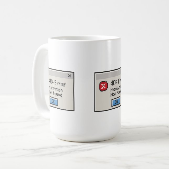 Taza De Café Error 404: Motivación No Encontrada (Anverso izquierdo)
