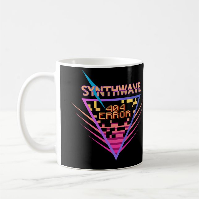 Taza De Café Error de Synthwave 404 (Izquierda)