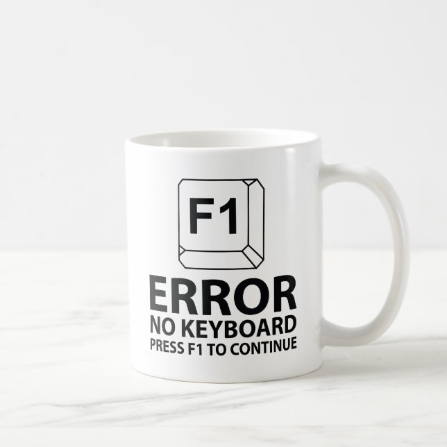 Taza De Café Error No Keyboard Presione F1 Para Continuar (Derecha)