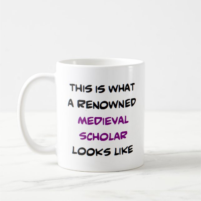 Taza De Café erudito medieval, renombrado (Izquierda)