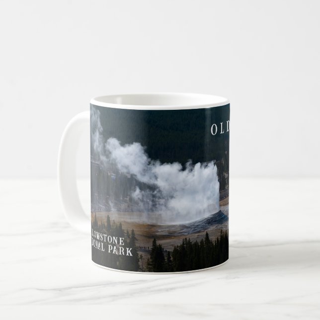 Taza De Café Erupción del Géiser de Vieja Fe (Anverso izquierdo)
