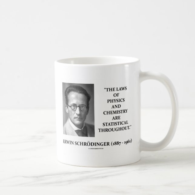 Taza De Café Erwin Schrödinger Física Química Estadística (Derecha)