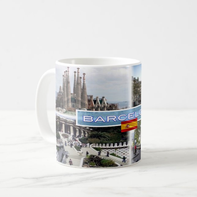 Taza De Café ES Barcelona - Sagrada Familia - Casa Batllo (Anverso izquierdo)