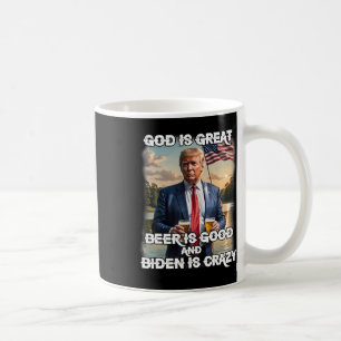 Taza De Café Es Buena Cerveza Y Biden Es Crazy Funny Tru