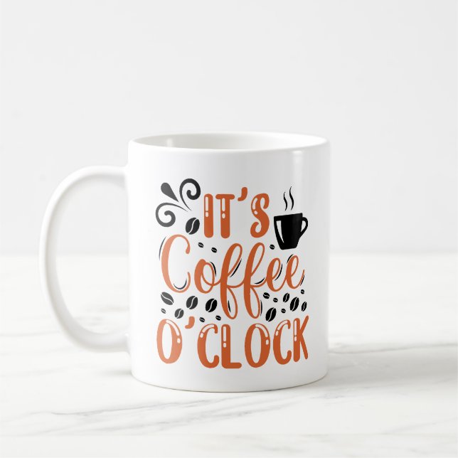 Taza De Café Es café o'clock Coffee Mug (Izquierda)