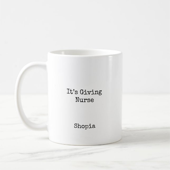 Taza De Café Es dando enfermera personalizada (Izquierda)
