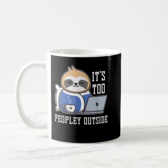 Taza De Café Es Demasiado Peopley Fuera De Slots. (Izquierda)
