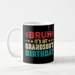 Taza De Café Es el cumpleaños de mi nieto Vintage divertido