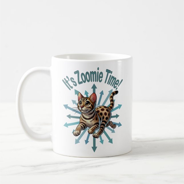 Taza De Café Es el gato de Zoomie Time Bengal (Izquierda)