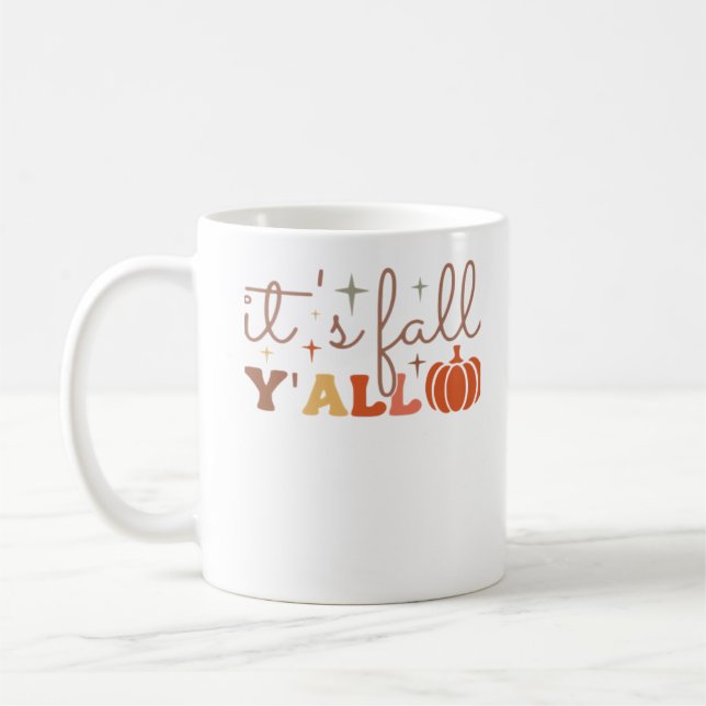 Taza De Café Es el otoño, la hoja de calabaza otoñal (Izquierda)