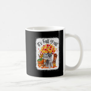 Taza De Café Es Fall Y'all Schnauzer Dog Halloween Thanksgivi