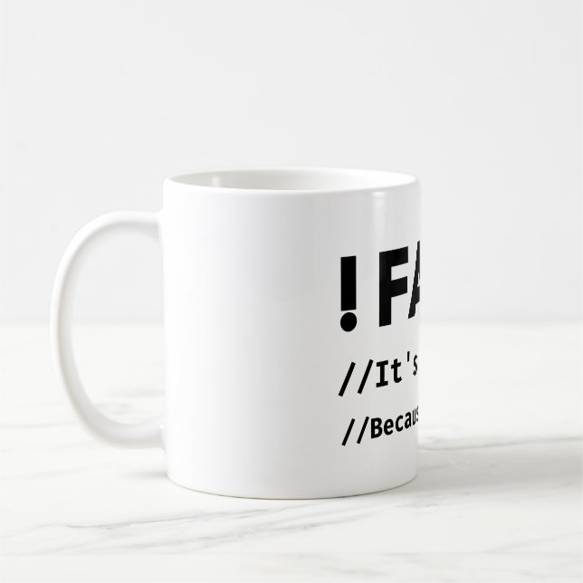 Taza De Café Es falso porque es un verdadero Chiste de programa (Izquierda)