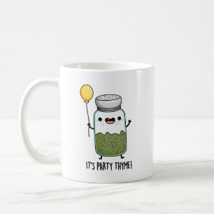 Taza De Café Es Fiesta Thyme Funny Herb Pun