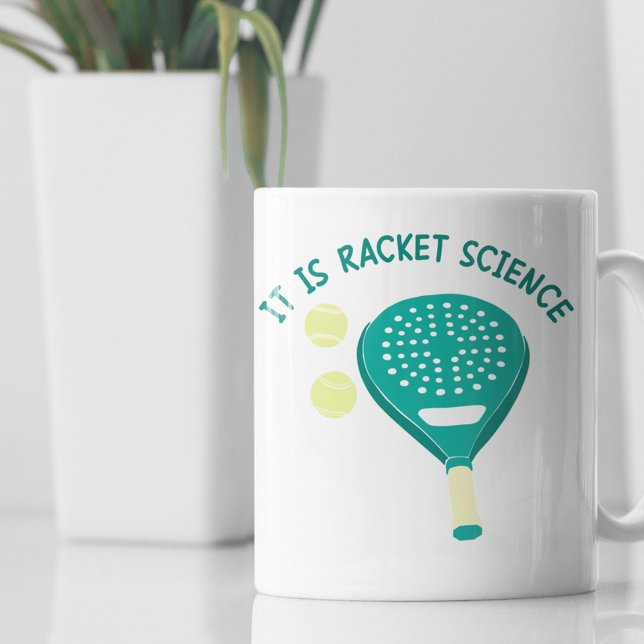 Taza De Café Es gracioso el tenis en la ciencia del raqueta (Subido por el creador)