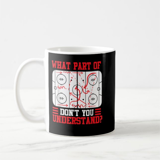 Taza De Café Es gracioso Lo Que Parte Del Hockey No Entiendes E (Izquierda)