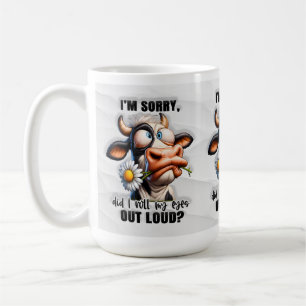 Taza De Café Es Gracioso Que Me Lancé Los Ojos Heifer Cow Mug