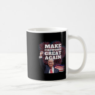 Taza De Café Es gracioso que Trump haga los fuegos artificiales