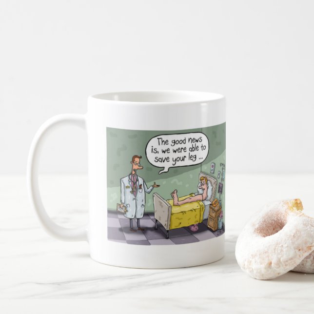 Taza De Café Es Gracioso Salir Bien Mug. (Con donut)