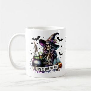 Taza De Café Es hora de despertar a la bruja del esqueleto de l