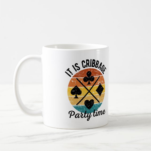Taza De Café Es hora de fiesta de basura. | Basura divertida (Izquierda)