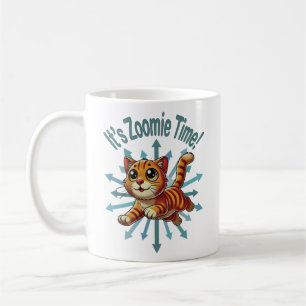 Taza De Café Es Hora de Zoomie Gato Atigrado Naranja