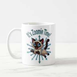 Taza De Café Es hora de Zoomie gato siamés