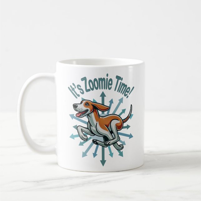Taza De Café Es hora de Zoomie Sabueso americano foxhound (Izquierda)