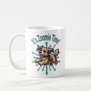Taza De Café Es la hora de Zoomie Pequeña Mutt