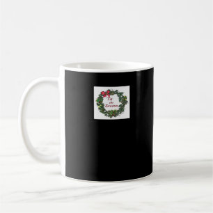 Taza De Café Es La Temporada Corona de Navidad