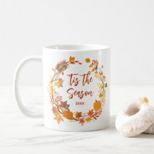 Es La Temporada Corona Rústica de Otoño Café