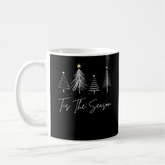 Taza De Café Es La Temporada Navidad Retro Clásico