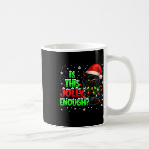 Taza De Café Es lo suficientemente alegre pijama de gato negro