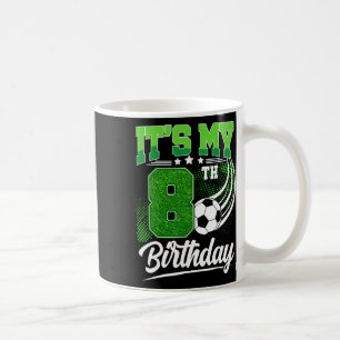 Taza De Café Es Mi 8 Cumpleaños Niño Fútbol Ll 8 Años Cumple