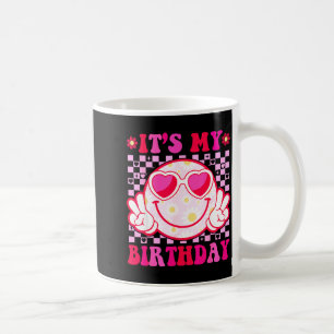 Taza De Café Es Mi Cumpleaños Cara Sonriente Groovy Mujeres Chi
