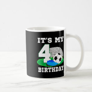 Taza De Café Es mi cumpleaños de 4 años partido de fútbol 4º cu