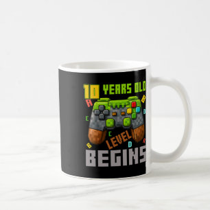 Taza De Café Es mi cumpleaños número 10 Pixel Gaming Controller